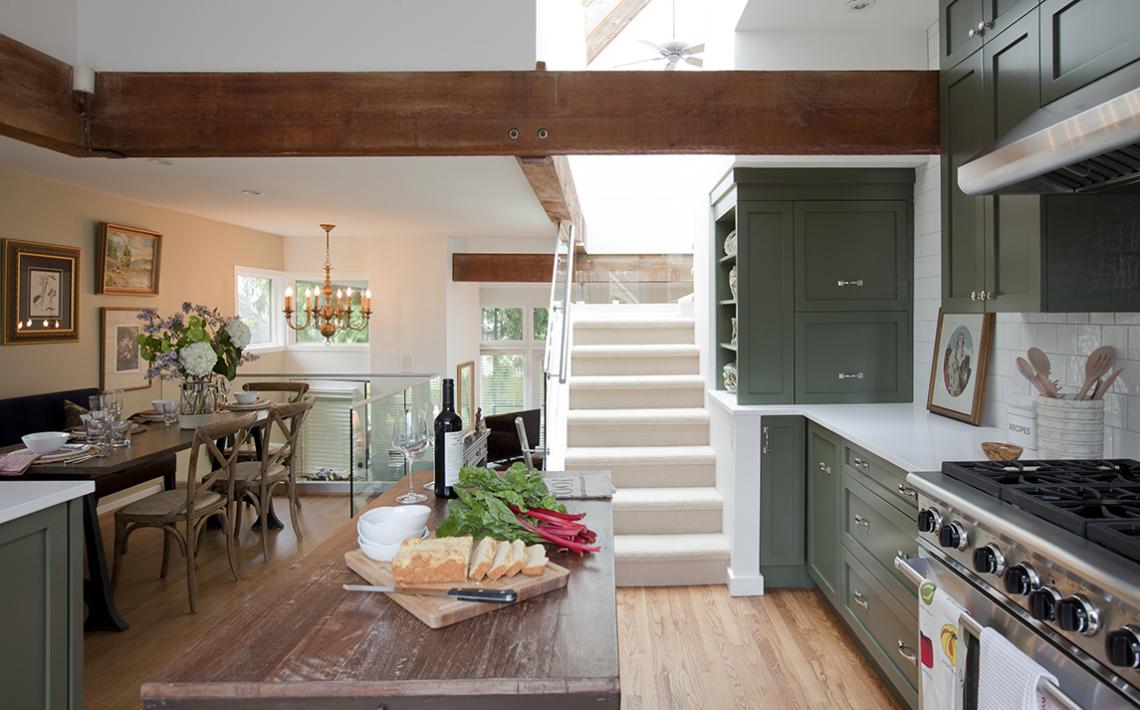 Natural wood kitchen